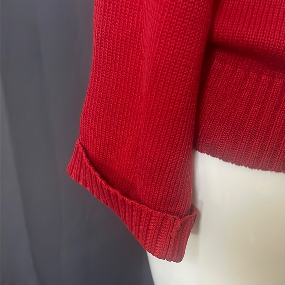 Tommy Hilfiger Red Crew Neck Sweater with Embroidered Logo - Picture 7 of 8